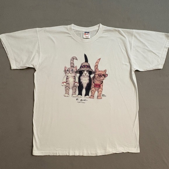 Vintage Cats T Shirt Bob Harrison Novelty Humor Double Sided Graphic XL - Picture 1 of 10